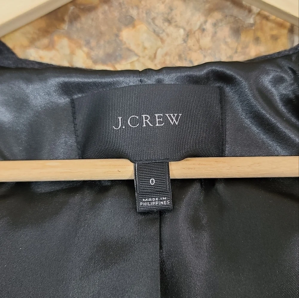NEW J Crew 0 Colorblock Duffle Toggle Wool Coat Jacket